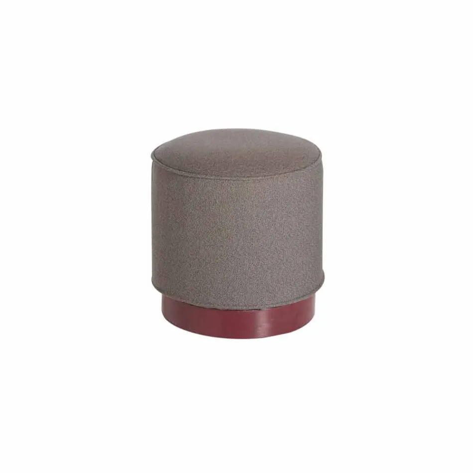 Sitzpuff für den Außenbereich, aus Polyethylen und Stoff oder Leder - Mara Slide Viadurini