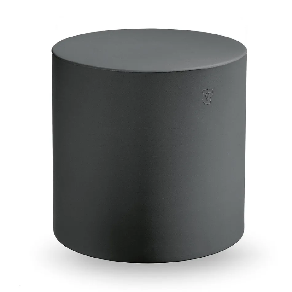 Zylindrischer Gartenhocker aus farbigem Polyethylen Made in Italy - Viky Viadurini