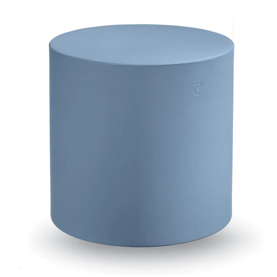 Zylindrischer Gartenhocker aus farbigem Polyethylen Made in Italy - Viky Viadurini