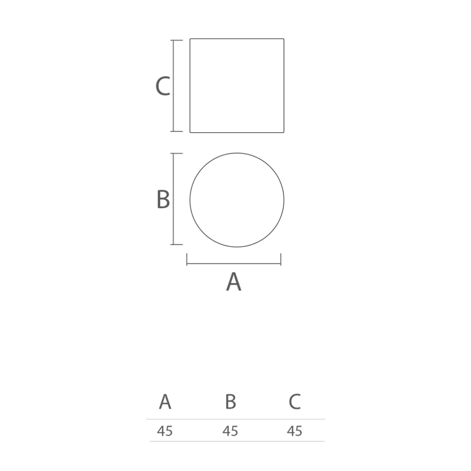 Zylindrischer Gartenhocker aus farbigem Polyethylen Made in Italy - Viky Viadurini