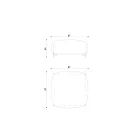 Gartenhocker gepolstert und bezogen mit Stoff Made in Italy - Butter Viadurini