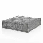 Ethnischer quadratischer Hocker aus Patchworkstoff oder Samtfaser Viadurini