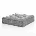 Ethnischer quadratischer Hocker aus Patchworkstoff oder Samtfaser Viadurini