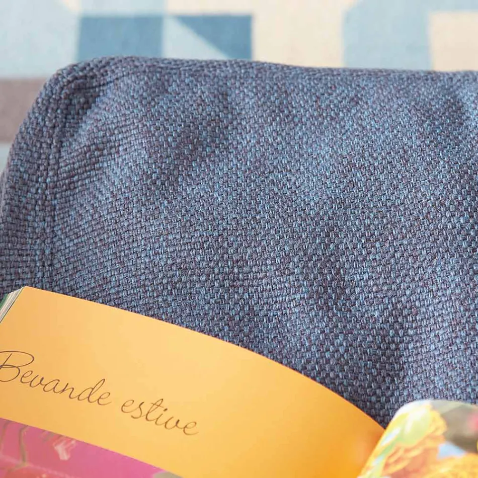 Weicher, rechteckiger Ottoman-Hocker für den Innen- und Außenbereich aus Stoff – Naemi Viadurini