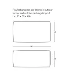 Weicher, rechteckiger Ottoman-Hocker für den Innen- und Außenbereich aus Stoff – Naemi Viadurini