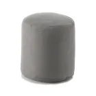 Weicher runder Pouf für das Wohnzimmer im Innen- oder Außenbereich aus farbigem Stoff – Naemi Viadurini
