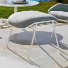 Outdoor-Sitzpuff / Fußhocker Varaschin Summer aus Stoff und Stahl Viadurini