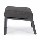 Hocker Fußstütze aus abnehmbarem Stoff und lackiertem Aluminium - Nathy Viadurini