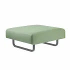 Square Outdoor Design Hocker aus Metall und Stoff Made in Italy - Selia Viadurini
