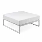 Quadratischer Hocker für Aluminium im Freien 3 Oberflächen Luxus Design - Julie Viadurini