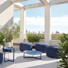 Runder Gartenhocker aus Polypropylen in 3 Farben, hergestellt in Italien – Francisco Viadurini