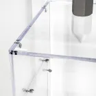 Praktischer, freistehender Schreibtisch aus transparentem Plexiglas, hergestellt in Italien - Ghea Viadurini
