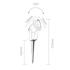 LED-Außenstrahler aus mattschwarzem Aluminium 4 Stück - Oliver Viadurini