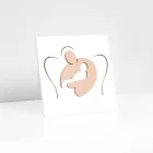 Kleines Bild mit der Lasergravur „Sweet Embrace“, hergestellt in Italien – Angelica Viadurini