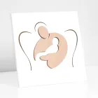 Kleines Bild mit der Lasergravur „Sweet Embrace“, hergestellt in Italien – Angelica Viadurini