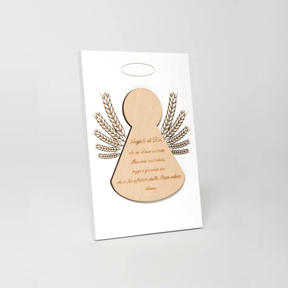 Kleines Bild mit Darstellung eines kleinen Engels mit Ähren. Hergestellt in Italien – Greta Viadurini