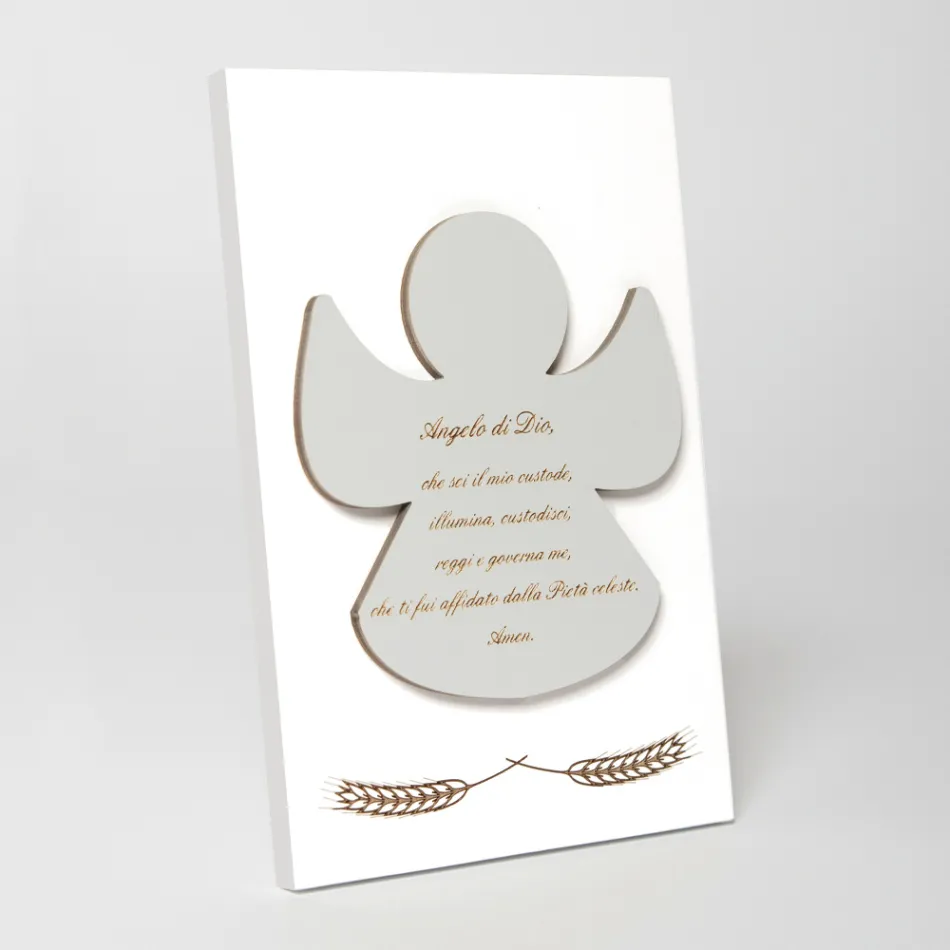 Lasergraviertes Bild eines gesegneten Engels, hergestellt in Italien – Alain Viadurini