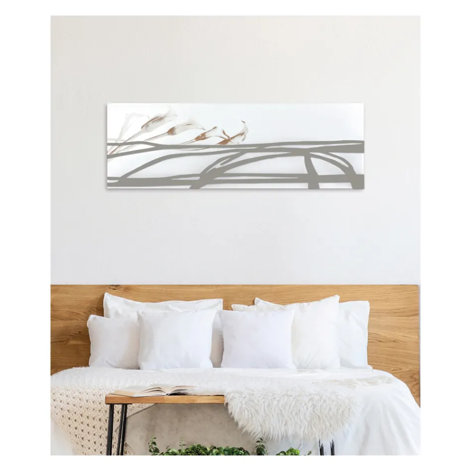 Malerei mit abstrakten Formen, hergestellt mit Laser, hergestellt in Italien – Grace Viadurini