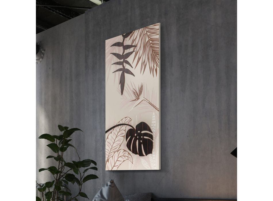 Gemälde mit tropischem Motiv, hergestellt mit Laser, hergestellt in Italien – Saeko Viadurini