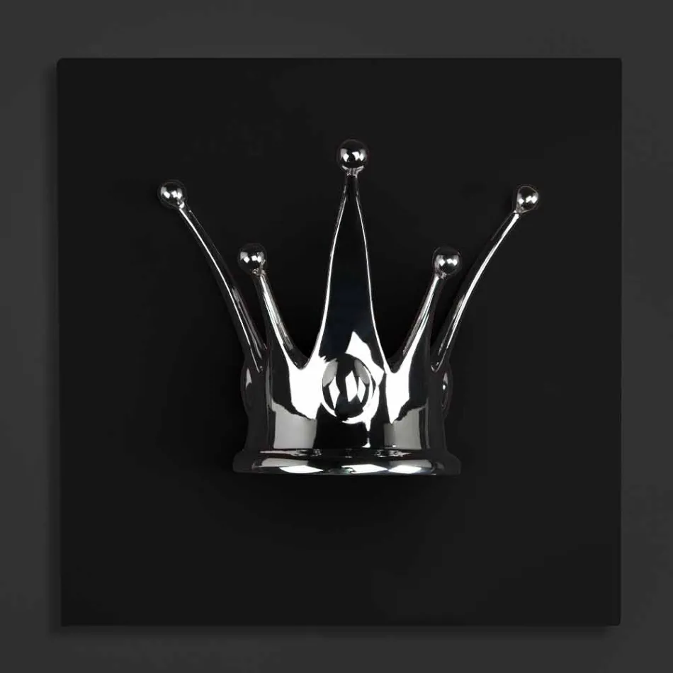 Modernes Wandbild aus Holz und Harz Made in Italy - Corona Viadurini