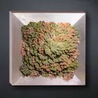 Modernes Wandbild aus Metall und Kunstblumen Made in Italy - Gonio Viadurini