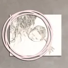 Holzbild mit Aufdruck einer Frau mit Kind, hergestellt in Italien – Taiwan Viadurini