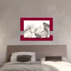 Holzbild mit Aufdruck eines Mannes mit Kind, hergestellt in Italien – Kosovo Viadurini