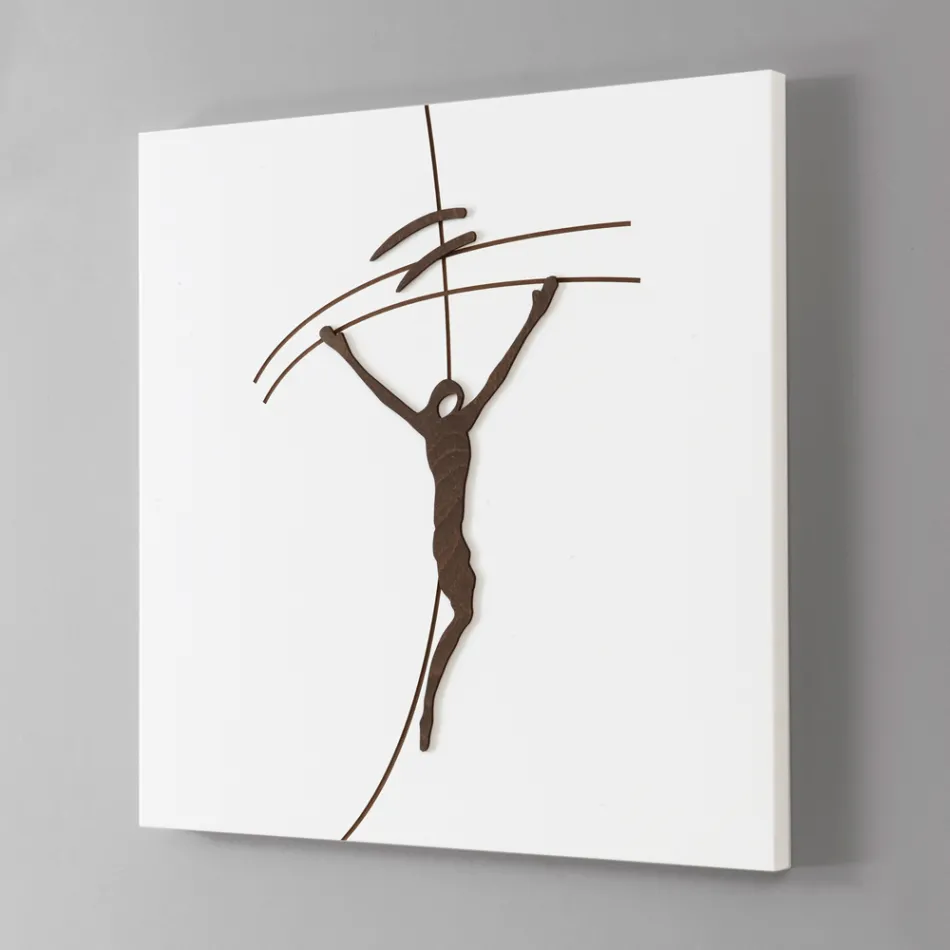 Lasergraviertes Bild mit der Darstellung des Messias, hergestellt in Italien – Ahmya Viadurini