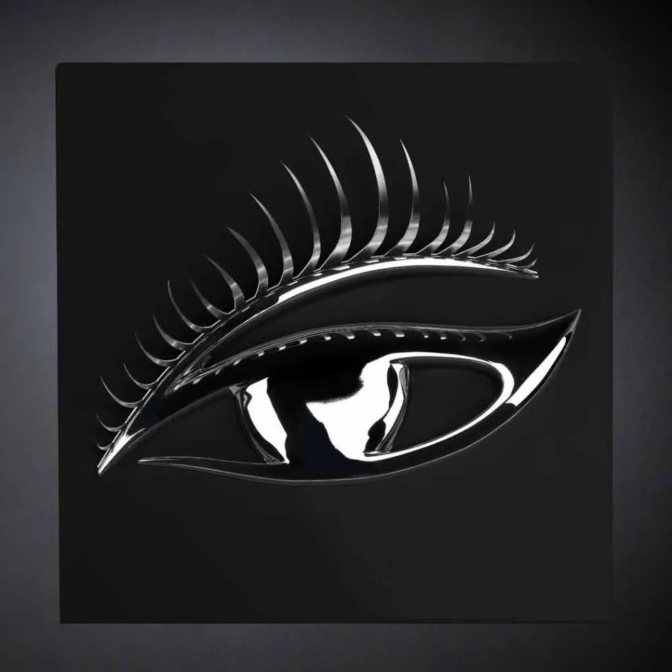 Moderner handwerklicher Rahmen aus Holz, Stahl und Harz Made in Italy - Eye Viadurini