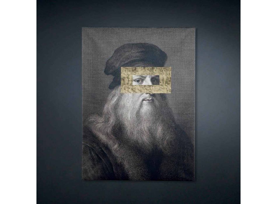 Bedrucktes Leinwandbild mit Blattgold-Detail Made in Italy - Vinci