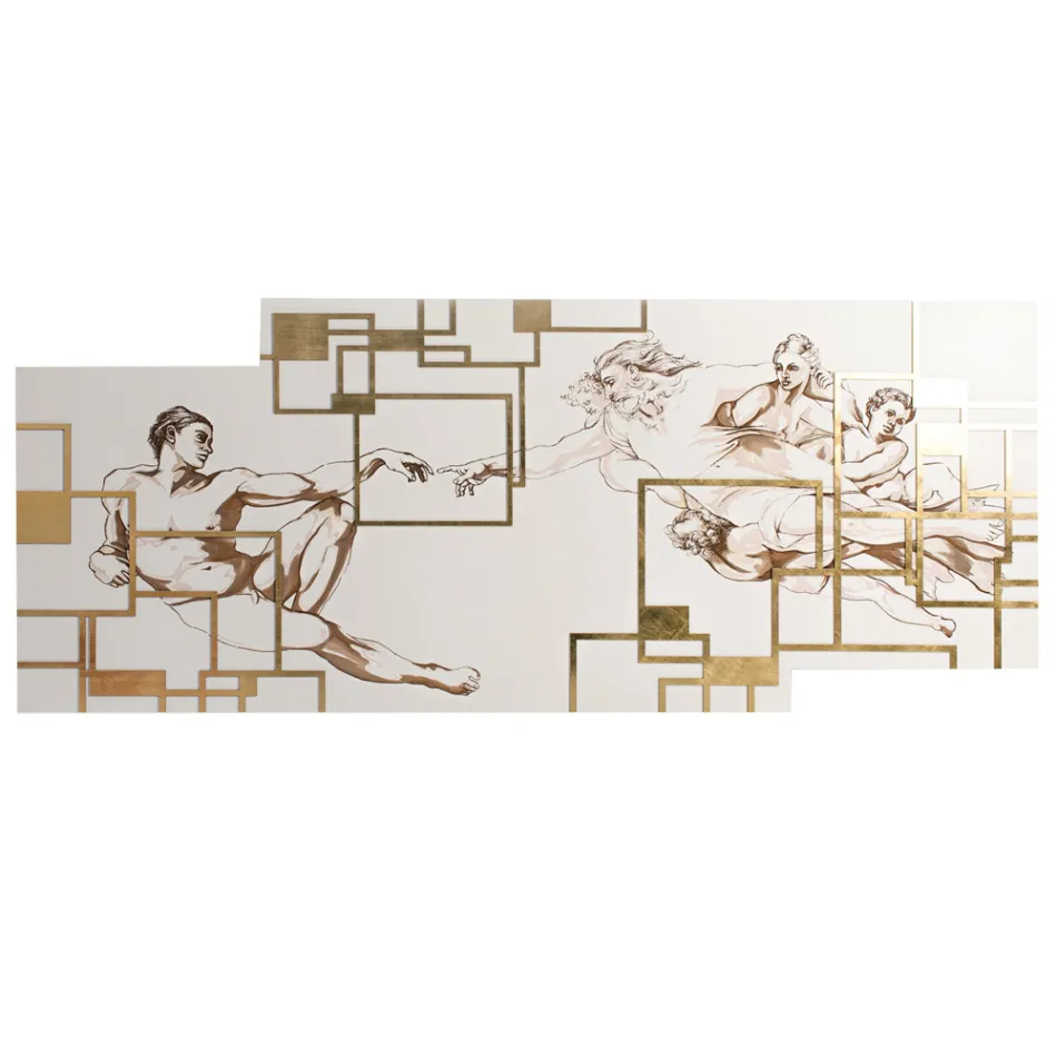 Mit Laser erstelltes Bild, das die Kreation „Made in Italy“ darstellt – Pirucchio Viadurini