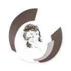 Rundes, mit Laser gefertigtes Bild der Familie Made in Italy - Margherita Viadurini