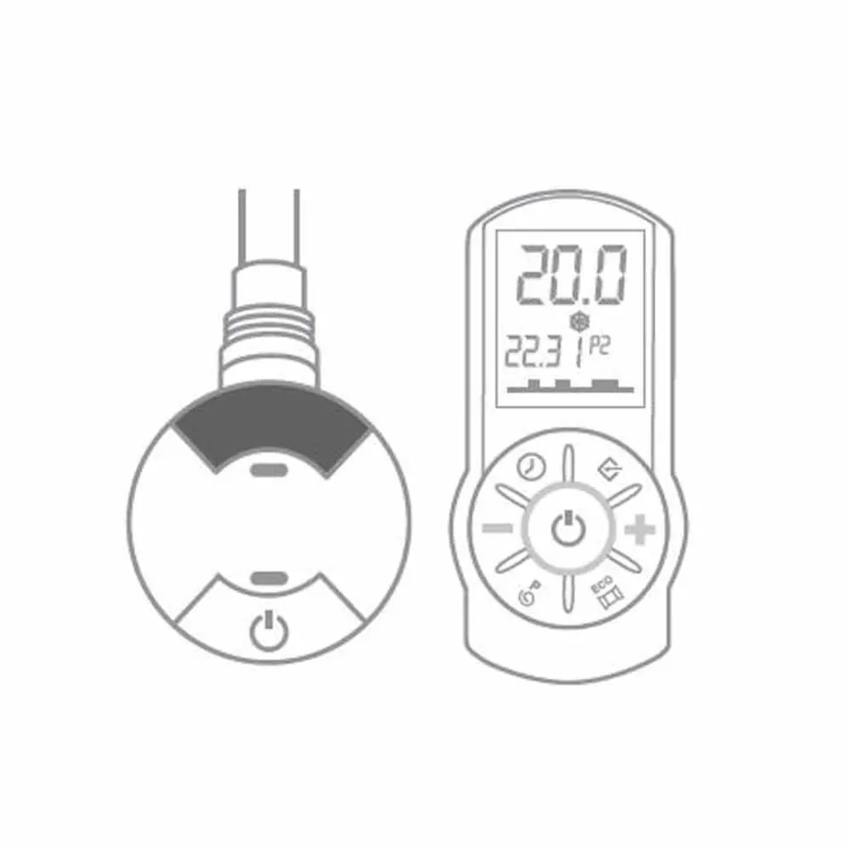 Modernes Design Stahlwand elektrischer Heizkörper bis 1400 Watt - Stein Viadurini
