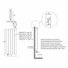 Elektrisches Design Kühler Vertikales Wanddesign 1000 W - Picchio Viadurini