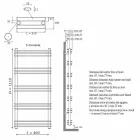 Vertikaler Wandkühler mit modernem Design bis 530 Watt - Regal Viadurini