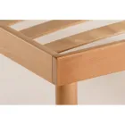 Piazza e Mezzo Bettgestell komplett aus Delta Bio-Buchenholz 120x190 cm - Delta Viadurini