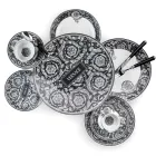 Rosenthal Versace Barocco 4 Speiseteller Durchmesser 17 cm aus Porzellan - Barocco Viadurini