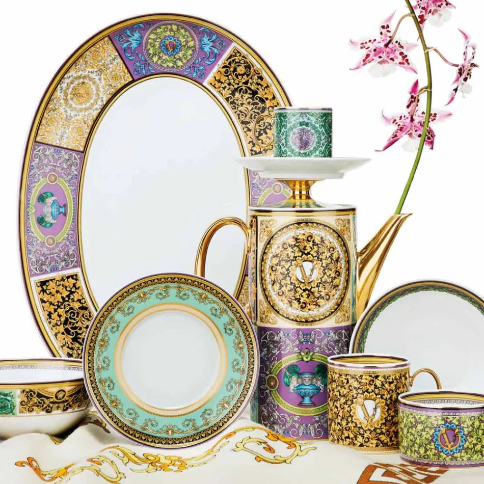 Rosenthal Versace Barocco Mosaic Platzhalterteller Durchmesser 33 cm - Mosaik Viadurini