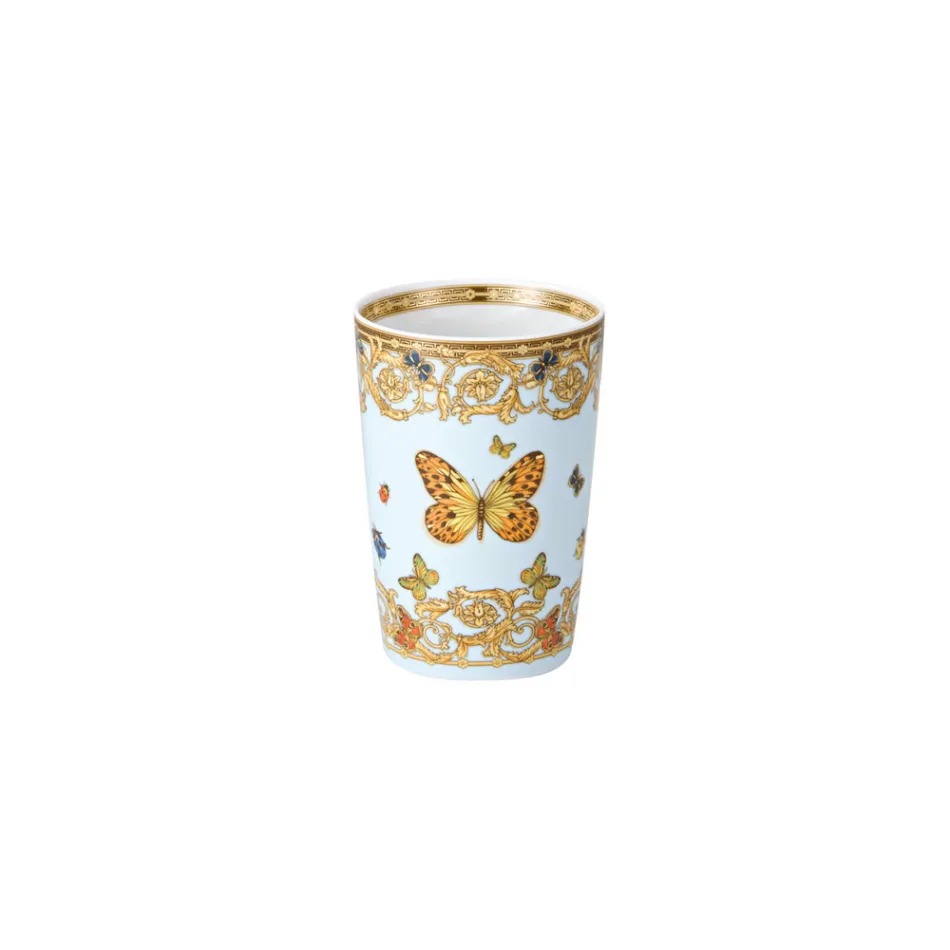 Rosenthal Versace Le Jardin 4 henkellose Gläser mit natürlichen Elementen - Medusa Viadurini