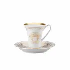 Rosenthal Versace Medusa Gala Gold Set Espressotassen 6er Porzellan Viadurini