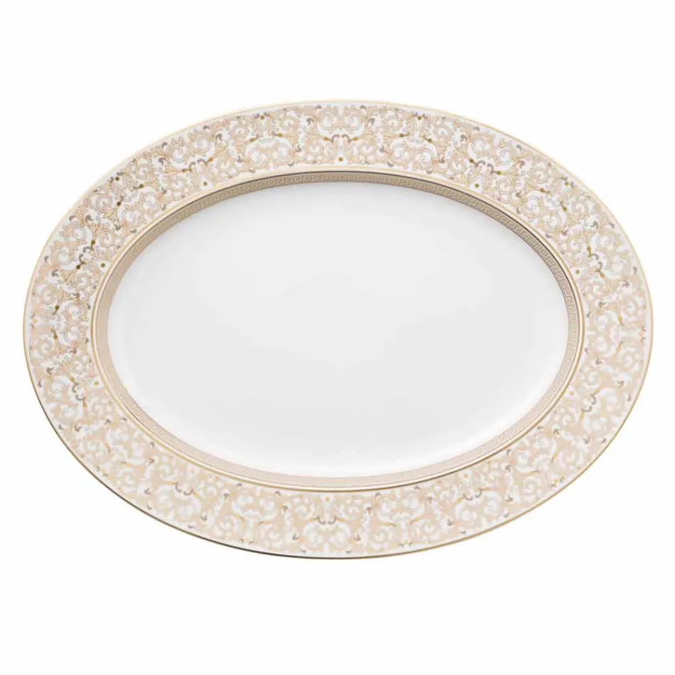 Rosenthal Versace Medusa Gala Oval 40cm Schale aus Porzellan Design Viadurini