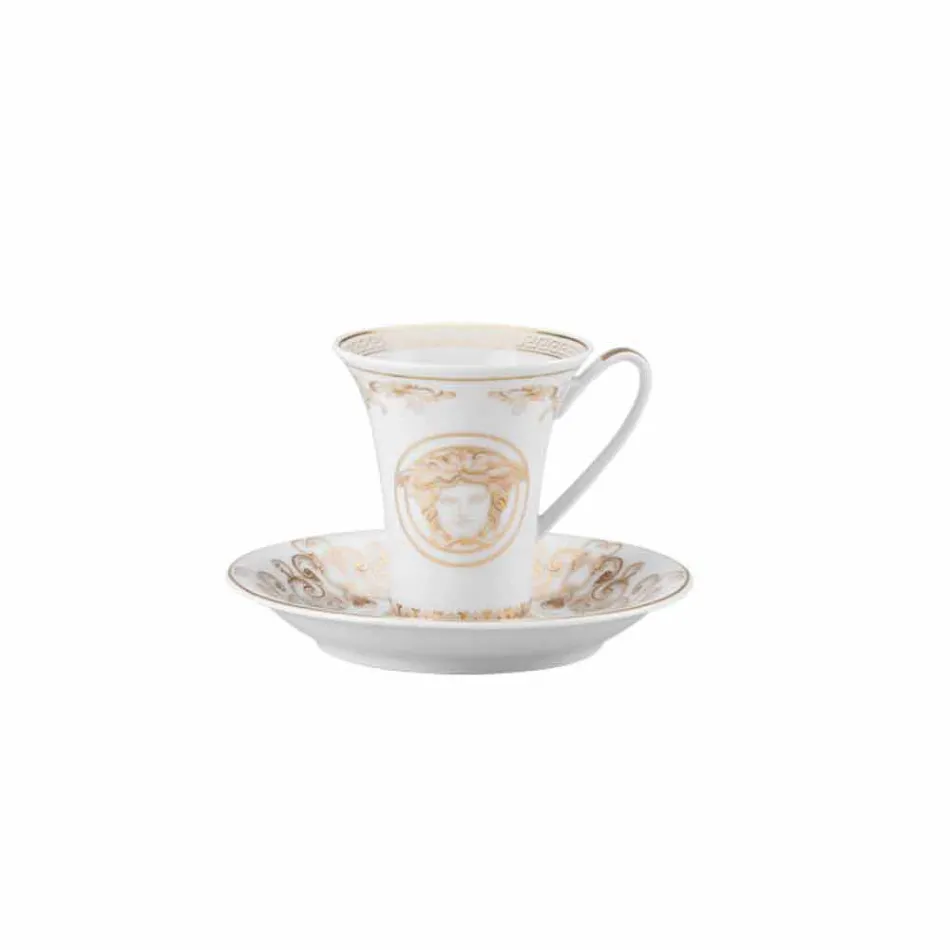 Rosenthal Versace Medusa Gala Set Espressotassen 6 Stück in Porzellan Viadurini