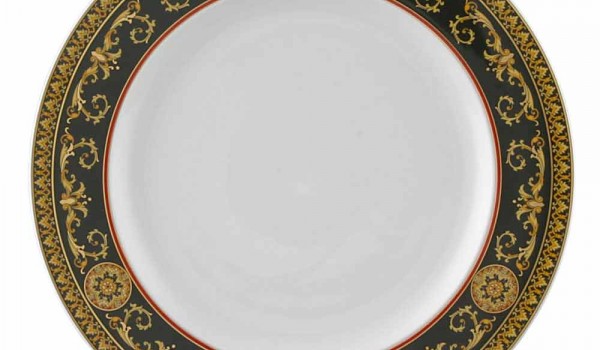 Rosenthal Versace Red Medusa Flacher Teller 27cm aus Porzellan