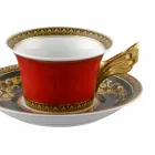 Rosenthal Versace Red Medusa Teetasse modernes Design Porzellan Viadurini
