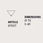Keramikrosette für Kompositionen von Lampen Battersea 975ST - Toscot Viadurini
