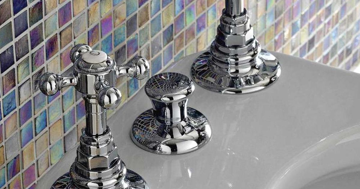 Blue Water Retro Bidet-Armatur In Old Gold – 2 Regler, Einloch-Montage, Mit Keramikkartusche