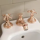 Bidetarmatur im Vintage-Design aus 3-Loch-Messing, hergestellt in Italien – Klarisa Viadurini