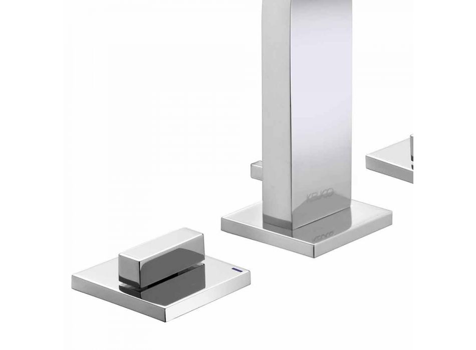 Modernes Design Waschbeckenmischer mit 3 Metalllöchern - Etto Viadurini