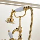 Classic Brass Standbadewasserhahn mit Handbrause - Fioretta Viadurini