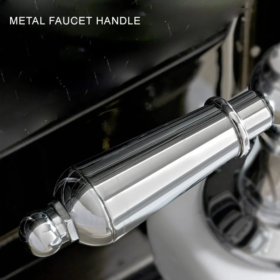 Klassischer Einloch-Bidethahn mit handgefertigten Messinghebeln – Noriana Viadurini